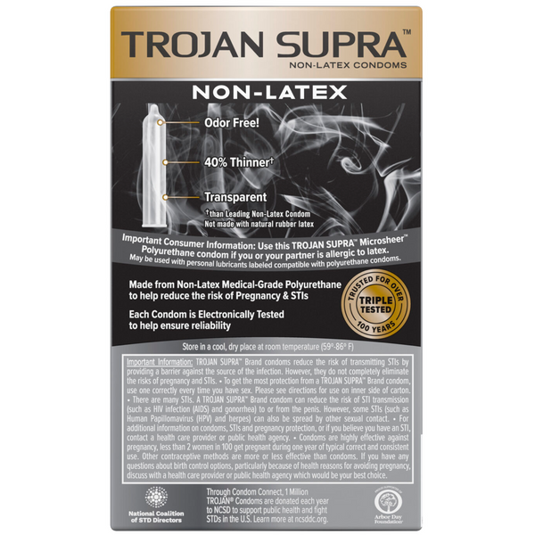 Supra Bareskin Non-Latex Condoms - 6 Pack