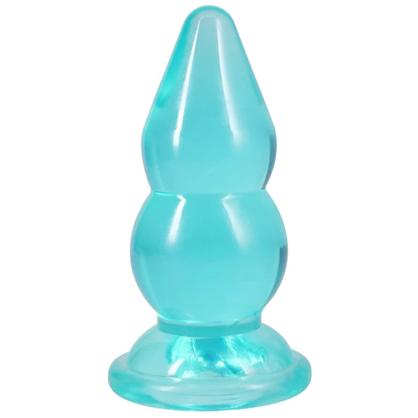 Crystal Jellies 6" Double Pop Plug - Teal