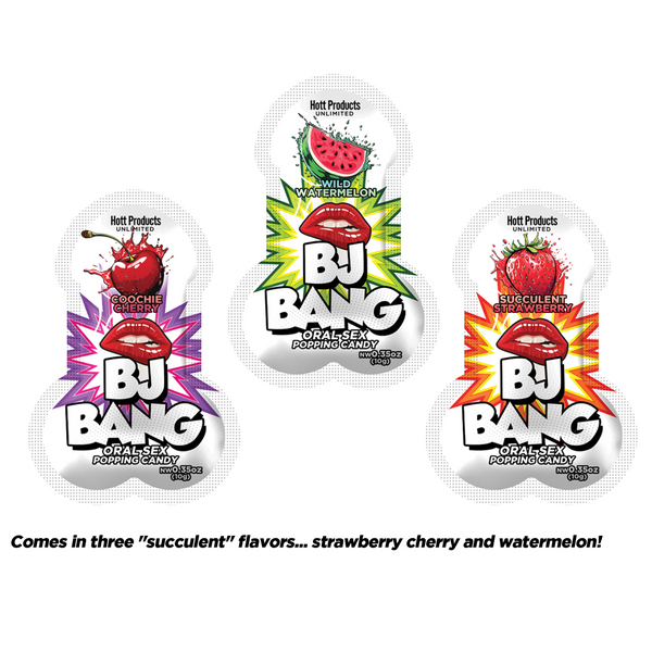 BJ Bang Assorted Flavors Oral Sex Popping Candy - 72 Packs