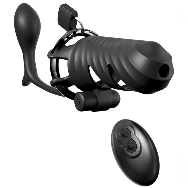 Fantasy C-Ringz Remote-Controlled Vibrating Cock Blocker with Ass-Gasm Plug