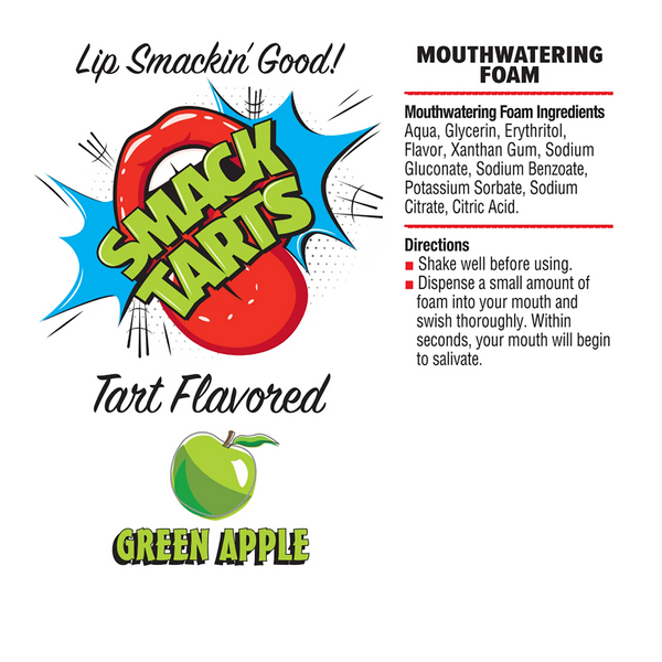 Smack Tarts Sour Green Apple Mouthwatering Foam - 2.7 oz.