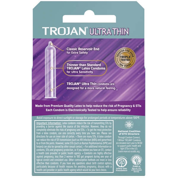 Sensitivity Ultra Thin Lubricated Condoms - 3 Pack