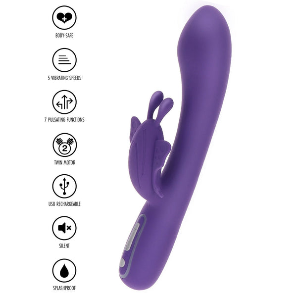 LOVE RABBIT Fabulous Butterfly Rechargeable Silicone Vibrator