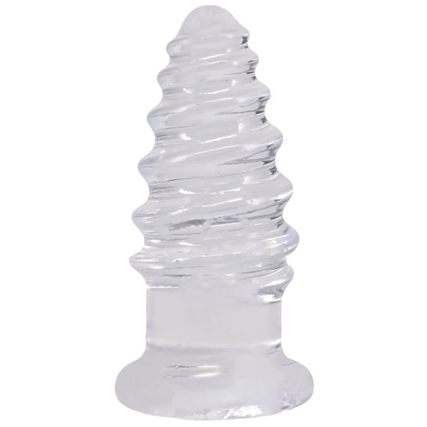 Crystal Jellies 5" Anal Twist Plug - Clear