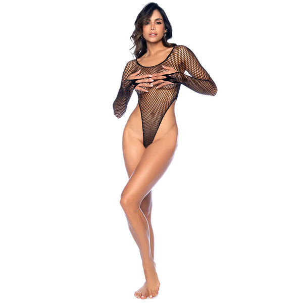 Essential Fishnet Long Sleeve Bodysuit