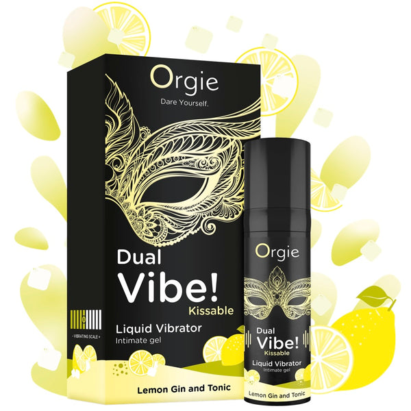 Dual Vibe! Kissable Liquid Vibrator - Lemon Gin & Tonic 15ml