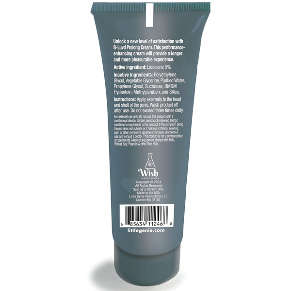 B-Luvd Erection Prolong Cream - 2 oz.