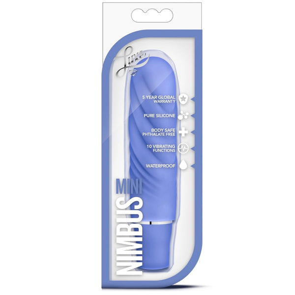 Luxe Nimbus Mini Platinum-Cured Silicone Vibrator - Periwinkle
