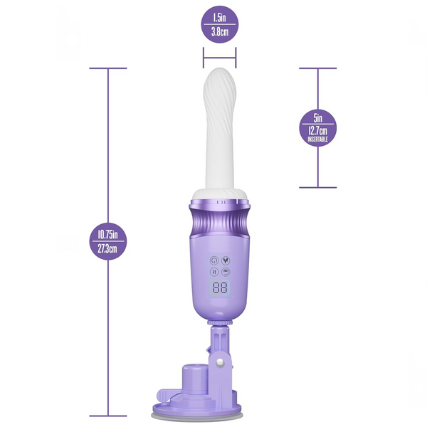 Temptasia Violet Vixen Thrusting Vibrating Dildo with Warming Technology