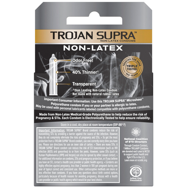 Supra Bareskin Non-Latex Condoms - 3 Pack