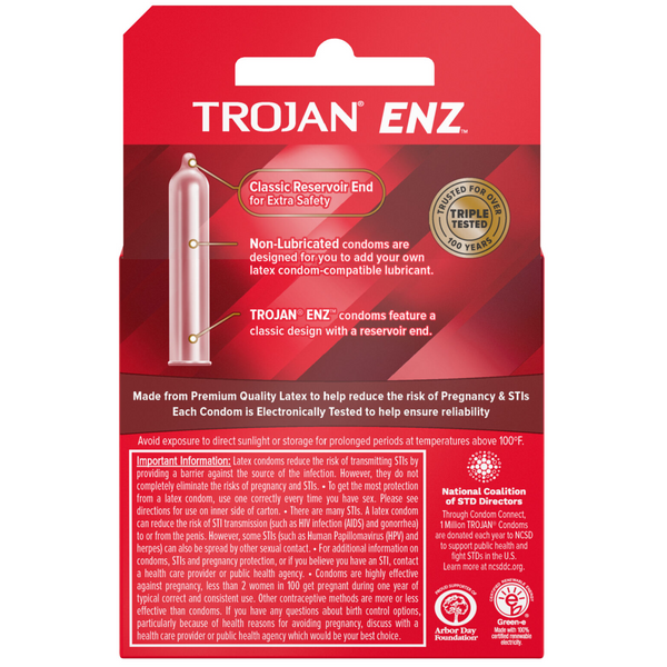 ENZ Non-Lubricated Condoms - 3 Pack