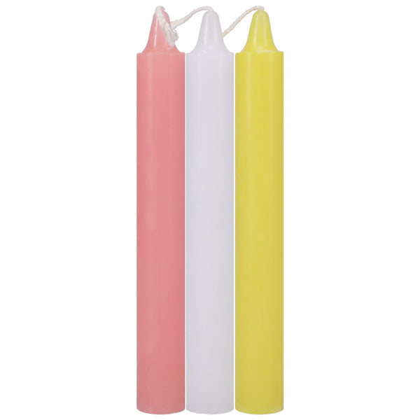 Japanese Drip Candles 3 Pack - Pink, Yellow, White
