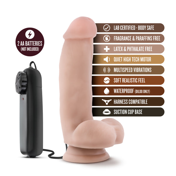 Coverboy The Quarterback 7" Remote Control Vibrating Dildo with Balls