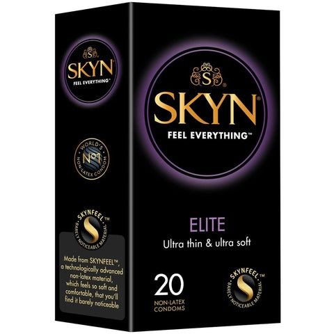 SKYN Elite Ultra Thin & Ultra Soft Condoms - 20 Pack - Extreme Toyz Singapore - https://extremetoyz.com.sg - Sex Toys and Lingerie Online Store - Bondage Gear / Vibrators / Electrosex Toys / Wireless Remote Control Vibes / Sexy Lingerie and Role Play / BDSM / Dungeon Furnitures / Dildos and Strap Ons  / Anal and Prostate Massagers / Anal Douche and Cleaning Aide / Delay Sprays and Gels / Lubricants and more...