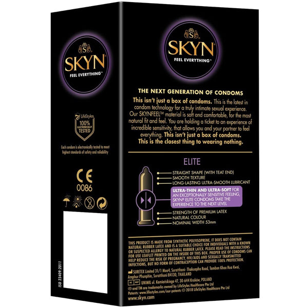 SKYN Elite Ultra Thin & Ultra Soft Condoms - 20 Pack - Extreme Toyz Singapore - https://extremetoyz.com.sg - Sex Toys and Lingerie Online Store - Bondage Gear / Vibrators / Electrosex Toys / Wireless Remote Control Vibes / Sexy Lingerie and Role Play / BDSM / Dungeon Furnitures / Dildos and Strap Ons  / Anal and Prostate Massagers / Anal Douche and Cleaning Aide / Delay Sprays and Gels / Lubricants and more...