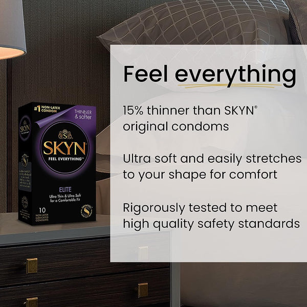 SKYN Elite Ultra Thin & Ultra Soft Condoms - 20 Pack - Extreme Toyz Singapore - https://extremetoyz.com.sg - Sex Toys and Lingerie Online Store - Bondage Gear / Vibrators / Electrosex Toys / Wireless Remote Control Vibes / Sexy Lingerie and Role Play / BDSM / Dungeon Furnitures / Dildos and Strap Ons / Anal and Prostate Massagers / Anal Douche and Cleaning Aide / Delay Sprays and Gels / Lubricants and more...