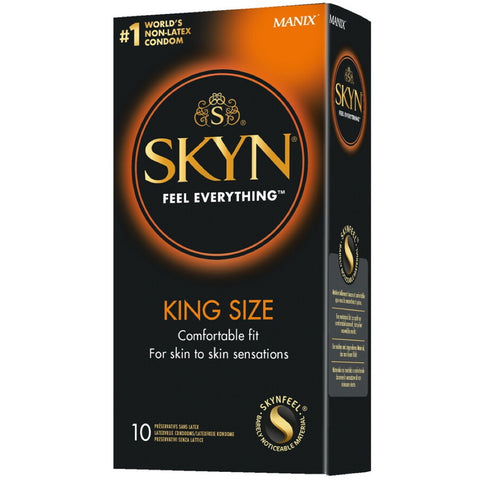 SKYN King Size XL Condoms - 10 Pack - Extreme Toyz Singapore - https://extremetoyz.com.sg - Sex Toys and Lingerie Online Store - Bondage Gear / Vibrators / Electrosex Toys / Wireless Remote Control Vibes / Sexy Lingerie and Role Play / BDSM / Dungeon Furnitures / Dildos and Strap Ons  / Anal and Prostate Massagers / Anal Douche and Cleaning Aide / Delay Sprays and Gels / Lubricants and more...