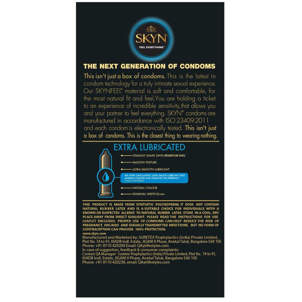 SKYN Extra Lubricated Condoms - 10 Pack - Extreme Toyz Singapore - https://extremetoyz.com.sg - Sex Toys and Lingerie Online Store - Bondage Gear / Vibrators / Electrosex Toys / Wireless Remote Control Vibes / Sexy Lingerie and Role Play / BDSM / Dungeon Furnitures / Dildos and Strap Ons  / Anal and Prostate Massagers / Anal Douche and Cleaning Aide / Delay Sprays and Gels / Lubricants and more...