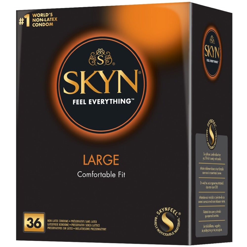 SKYN Large Condoms - 36 Pack - Extreme Toyz Singapore - https://extremetoyz.com.sg - Sex Toys and Lingerie Online Store - Bondage Gear / Vibrators / Electrosex Toys / Wireless Remote Control Vibes / Sexy Lingerie and Role Play / BDSM / Dungeon Furnitures / Dildos and Strap Ons  / Anal and Prostate Massagers / Anal Douche and Cleaning Aide / Delay Sprays and Gels / Lubricants and more...