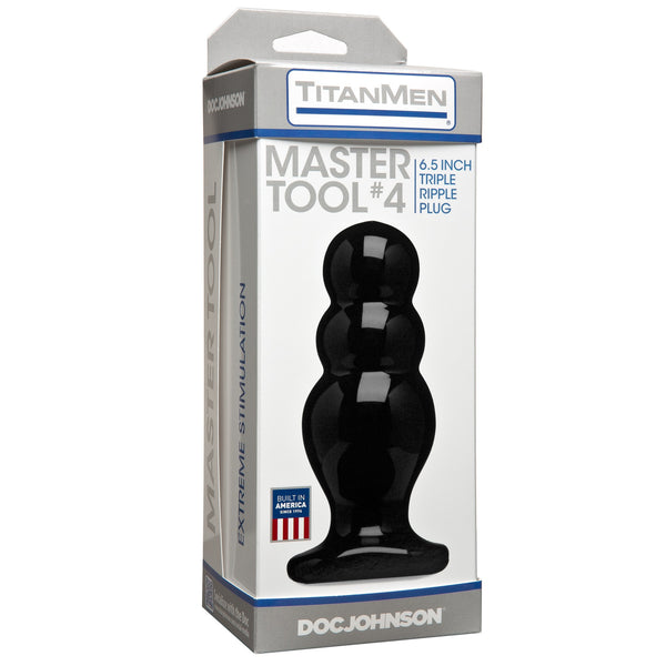 Doc Johnson TitanMen Master Tool #4 Triple Ripple Plug - 6.5 Inch - Extreme Toyz Singapore - https://extremetoyz.com.sg - Sex Toys and Lingerie Online Store - Bondage Gear / Vibrators / Electrosex Toys / Wireless Remote Control Vibes / Sexy Lingerie and Role Play / BDSM / Dungeon Furnitures / Dildos and Strap Ons &nbsp;/ Anal and Prostate Massagers / Anal Douche and Cleaning Aide / Delay Sprays and Gels / Lubricants and more...