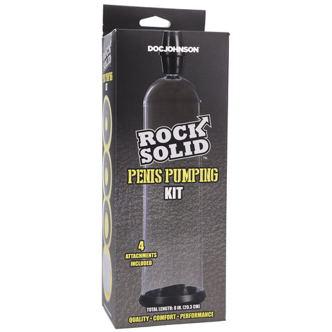 Doc Johnson ROCK SOLID Penis Pumping Kit with 4 Attachments - Extreme Toyz Singapore - https://extremetoyz.com.sg - Sex Toys and Lingerie Online Store - Bondage Gear / Vibrators / Electrosex Toys / Wireless Remote Control Vibes / Sexy Lingerie and Role Play / BDSM / Dungeon Furnitures / Dildos and Strap Ons &nbsp;/ Anal and Prostate Massagers / Anal Douche and Cleaning Aide / Delay Sprays and Gels / Lubricants and more...