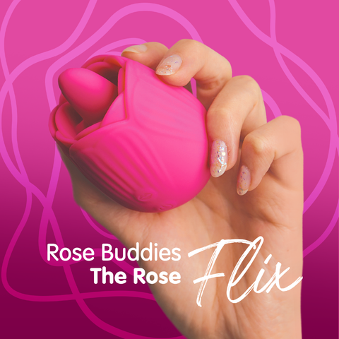 Skins Rose Buddies The Rose Flix 20x Rechargeable Clitoral Vibrator - Extreme Toyz Singapore - https://extremetoyz.com.sg - Sex Toys and Lingerie Online Store