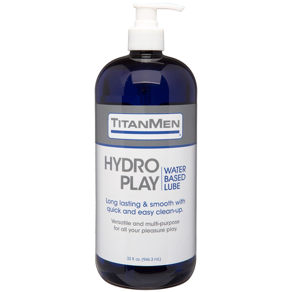 Doc Johnson TitanMen Hydro Play Water Based Lube 32 oz. - Extreme Toyz Singapore - https://extremetoyz.com.sg - Sex Toys and Lingerie Online Store - Bondage Gear / Vibrators / Electrosex Toys / Wireless Remote Control Vibes / Sexy Lingerie and Role Play / BDSM / Dungeon Furnitures / Dildos and Strap Ons &nbsp;/ Anal and Prostate Massagers / Anal Douche and Cleaning Aide / Delay Sprays and Gels / Lubricants and more...