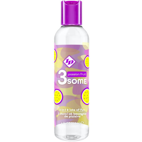 ID Lubricants 3SOME 3-in-1 Passion Fruit Flavored Lubricant  - 118ml - Extreme Toyz Singapore - https://extremetoyz.com.sg - Sex Toys and Lingerie Online Store - Bondage Gear / Vibrators / Electrosex Toys / Wireless Remote Control Vibes / Sexy Lingerie and Role Play / BDSM / Dungeon Furnitures / Dildos and Strap Ons  / Anal and Prostate Massagers / Anal Douche and Cleaning Aide / Delay Sprays and Gels / Lubricants and more...