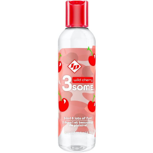 ID Lubricants 3SOME 3-in-1 Wild Cherry Flavored Lubricant  - 118ml - Extreme Toyz Singapore - https://extremetoyz.com.sg - Sex Toys and Lingerie Online Store - Bondage Gear / Vibrators / Electrosex Toys / Wireless Remote Control Vibes / Sexy Lingerie and Role Play / BDSM / Dungeon Furnitures / Dildos and Strap Ons  / Anal and Prostate Massagers / Anal Douche and Cleaning Aide / Delay Sprays and Gels / Lubricants and more...