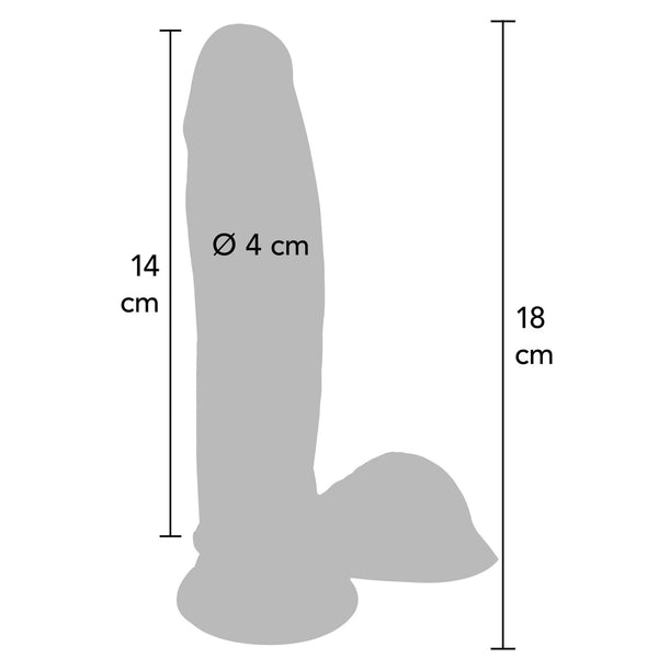 GET REAL 7" Dual Density Soft-Touch Technology Dildo with Balls