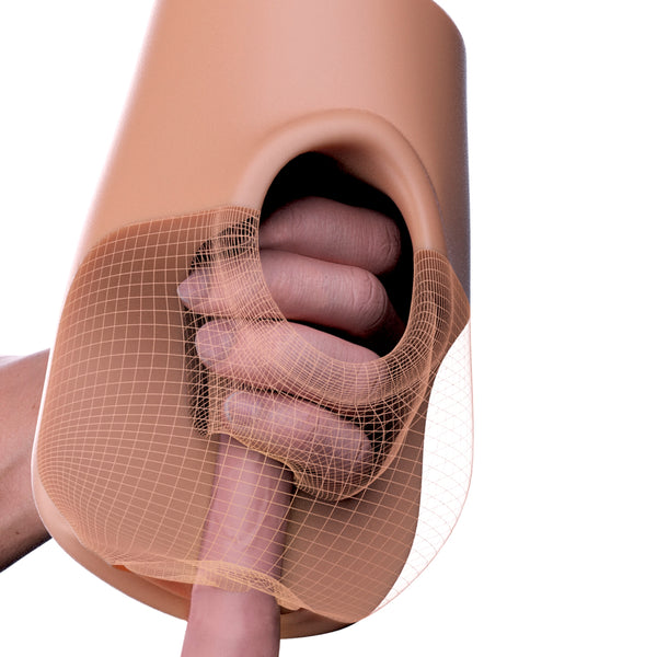 PDX Plus Pussy Pounder Squeeze Stroker - Brown