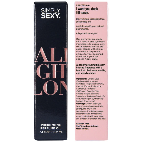 SIMPLY SEXY Confessions Collection All Night Long Pheromone Perfume Oil Roll On - 10.2ml
