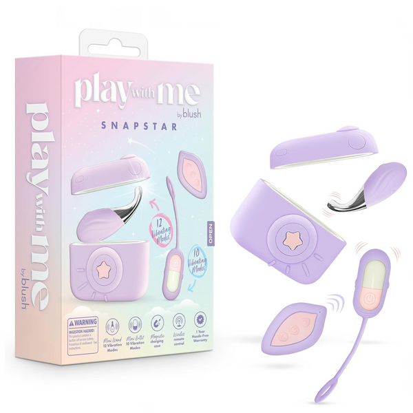 Play With Me Snapstar 4 Piece Remote Control Vibrator Set with Charging Case