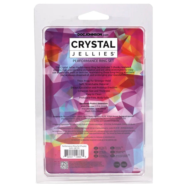 Crystal Jellies Performance Ring Set - Purple