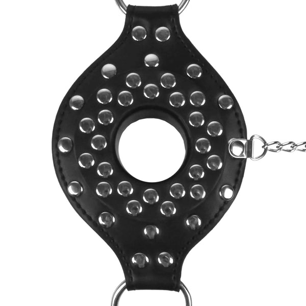 Ouch! Xtreme Open Mouth Gag Head Harness with Plug Stopper