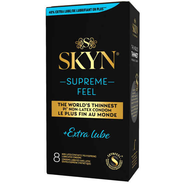 Supreme Feel + Extra Lube Condoms - 8 Pack