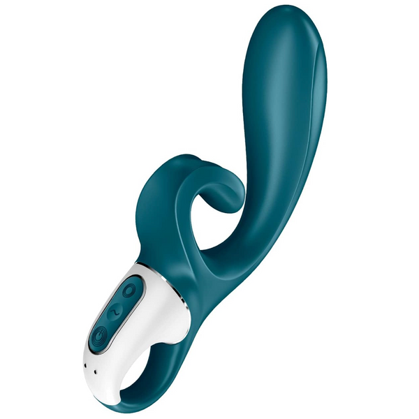 Hug Me Connect App Rabbit Vibrator - Blue/Gray