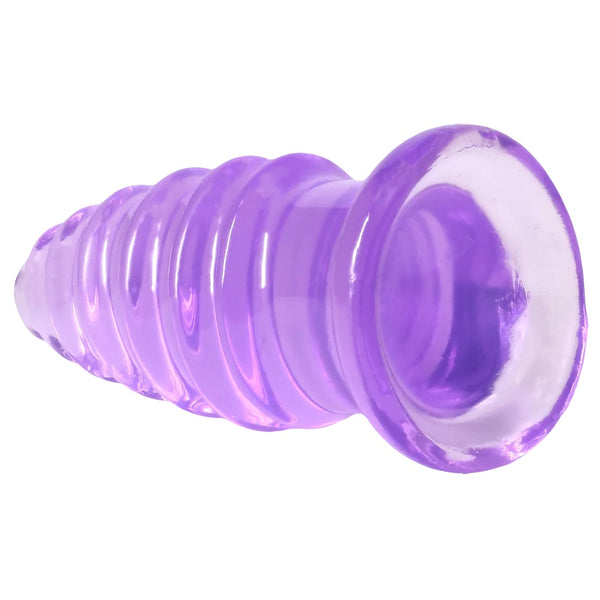 Crystal Jellies 5" Anal Twist Plug - Purple