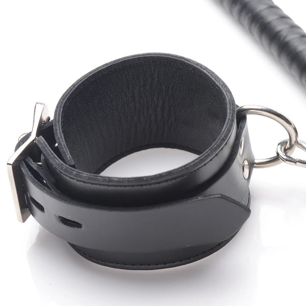 Leather Wrapped Spreader Bar with Cuffs