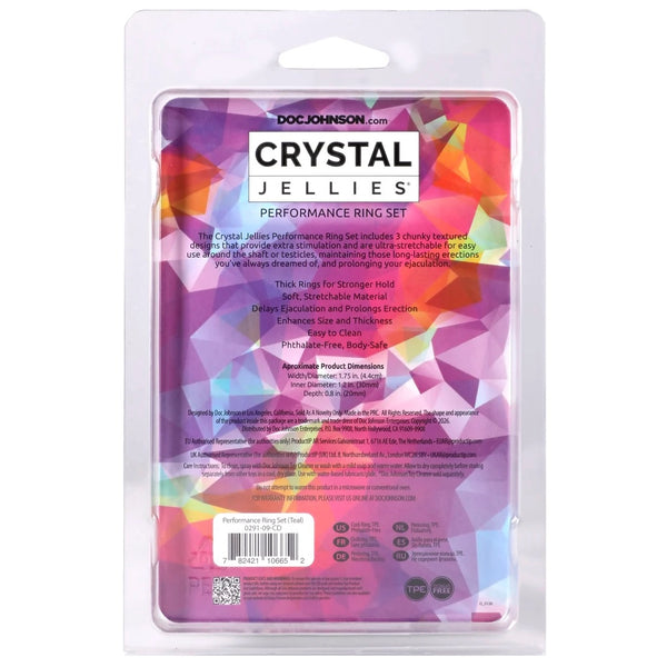Crystal Jellies Performance Ring Set - Teal