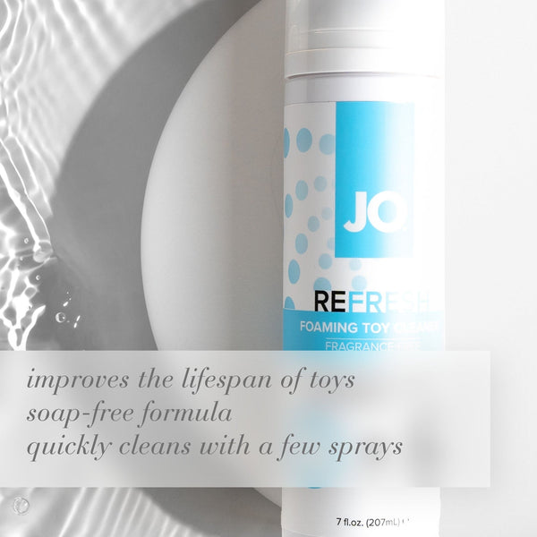System JO Refresh Foaming Toy Cleaner 50ml - Extreme Toyz Singapore - https://extremetoyz.com.sg - Sex Toys and Lingerie Online Store - Bondage Gear / Vibrators / Electrosex Toys / Wireless Remote Control Vibes / Sexy Lingerie and Role Play / BDSM / Dungeon Furnitures / Dildos and Strap Ons  / Anal and Prostate Massagers / Anal Douche and Cleaning Aide / Delay Sprays and Gels / Lubricants and more...
