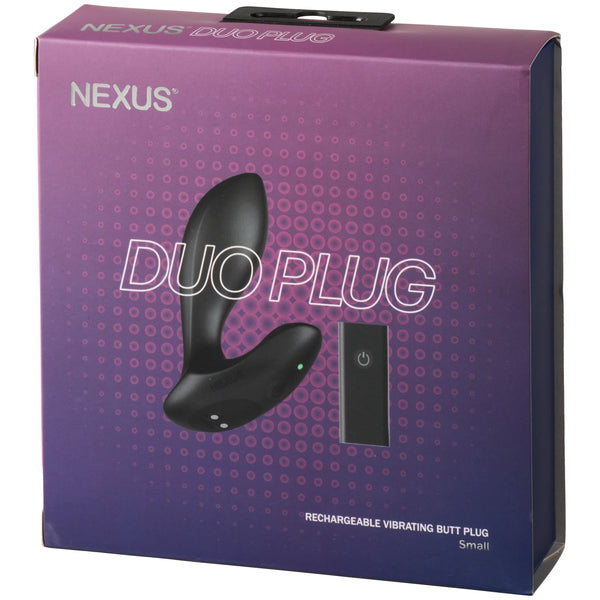 Duo Remote Control Rechargeable Vibrating Butt Plug - Small