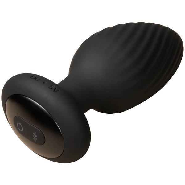 Tornado Remote Control Rechargeable Rotating & Vibrating Butt Plug - Medium