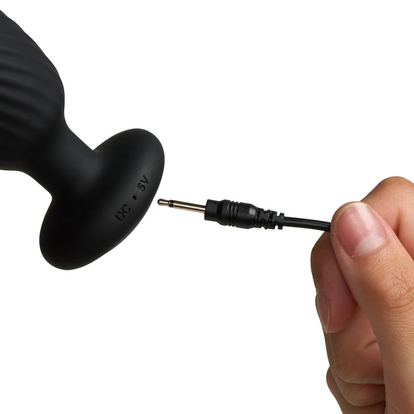 Tornado Remote Control Rechargeable Rotating & Vibrating Butt Plug - Medium