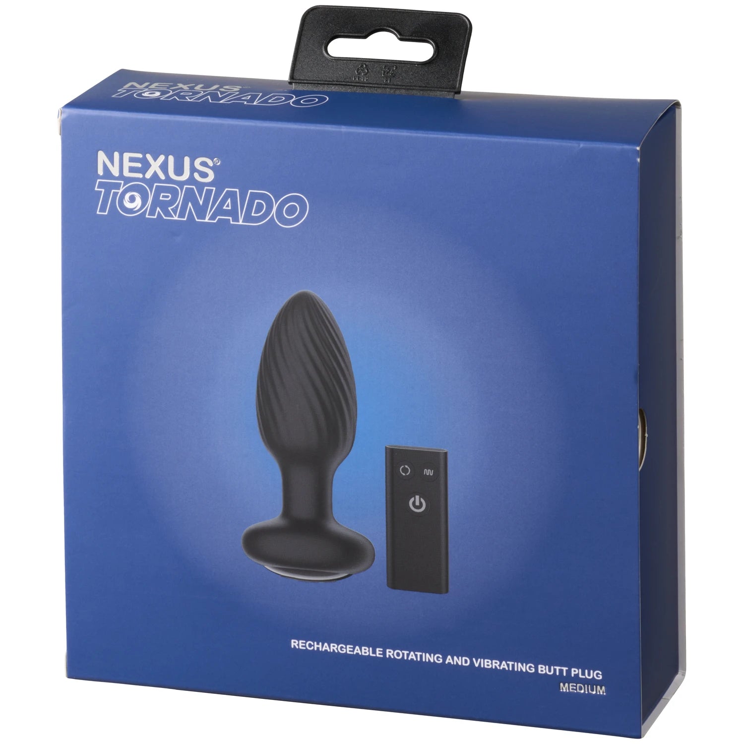 Tornado Remote Control Rechargeable Rotating & Vibrating Butt Plug - Medium