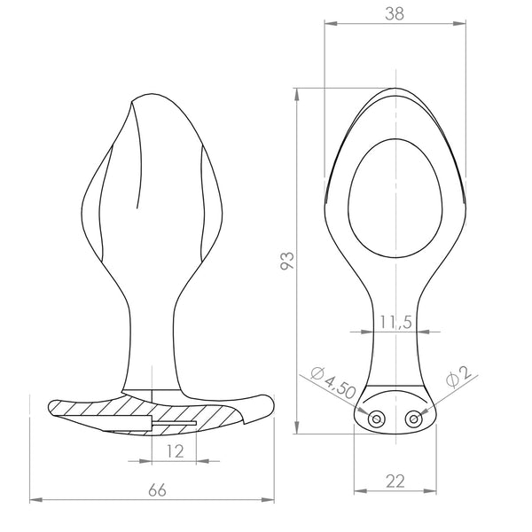 Rocking Force E-Stim Butt Plug - Size S