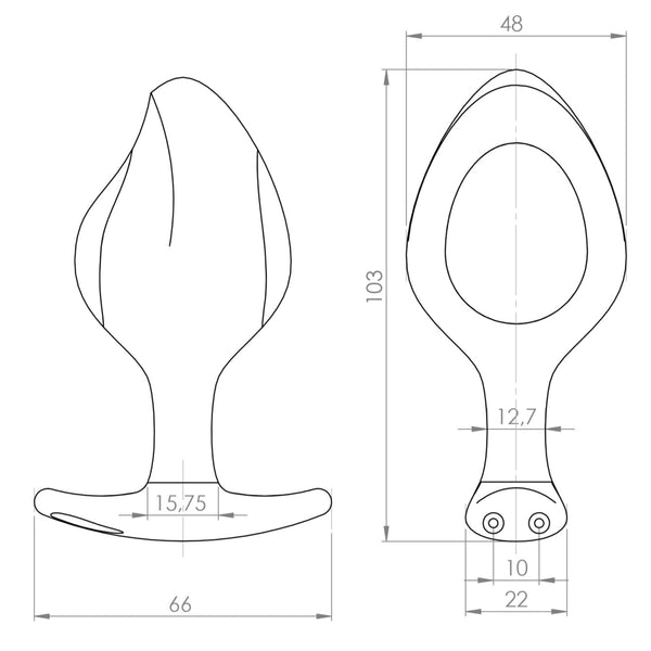 Rocking Force E-Stim Butt Plug - Size L