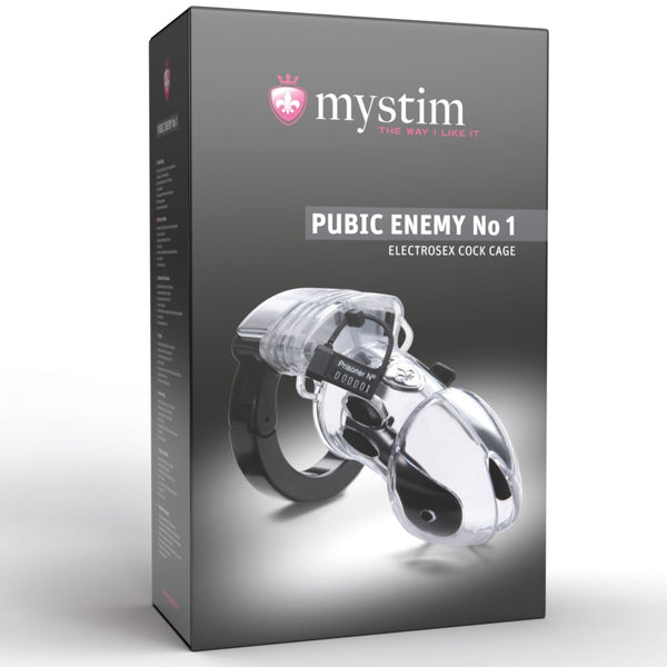 Pubic Enemy No 1 E-Stim Chastity Cock Cage