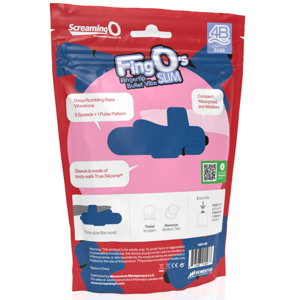 4B FingO Slim Finger Bullet Vibe - Blueberry
