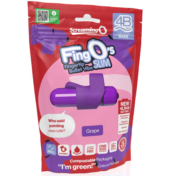 4B FingO Slim Finger Bullet Vibe - Grape